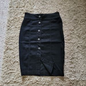 Suko jeans midi skirt, button up!
